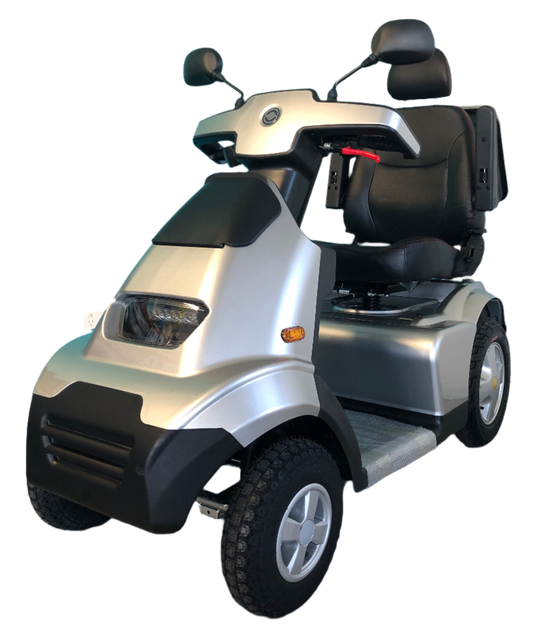 AFIKIM™ | Afiscooter S4 - 4Wheel - Colour Silver - Outdoor Mobility Scooter