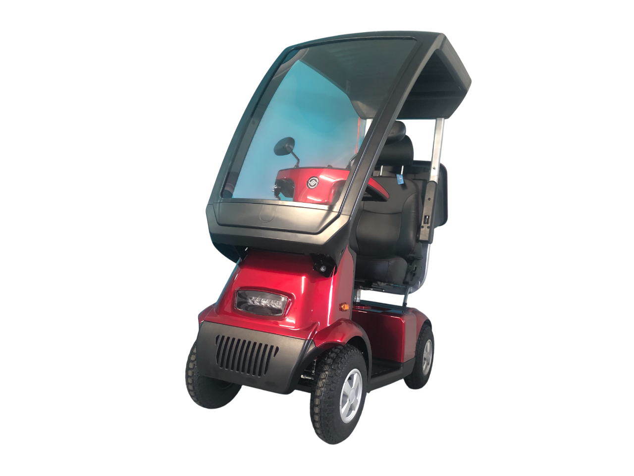 AFIKIM™ | Afiscooter C4 - Hard Top Canopy - 4Wheel - Colour Red - Outdoor Mobility Scooter