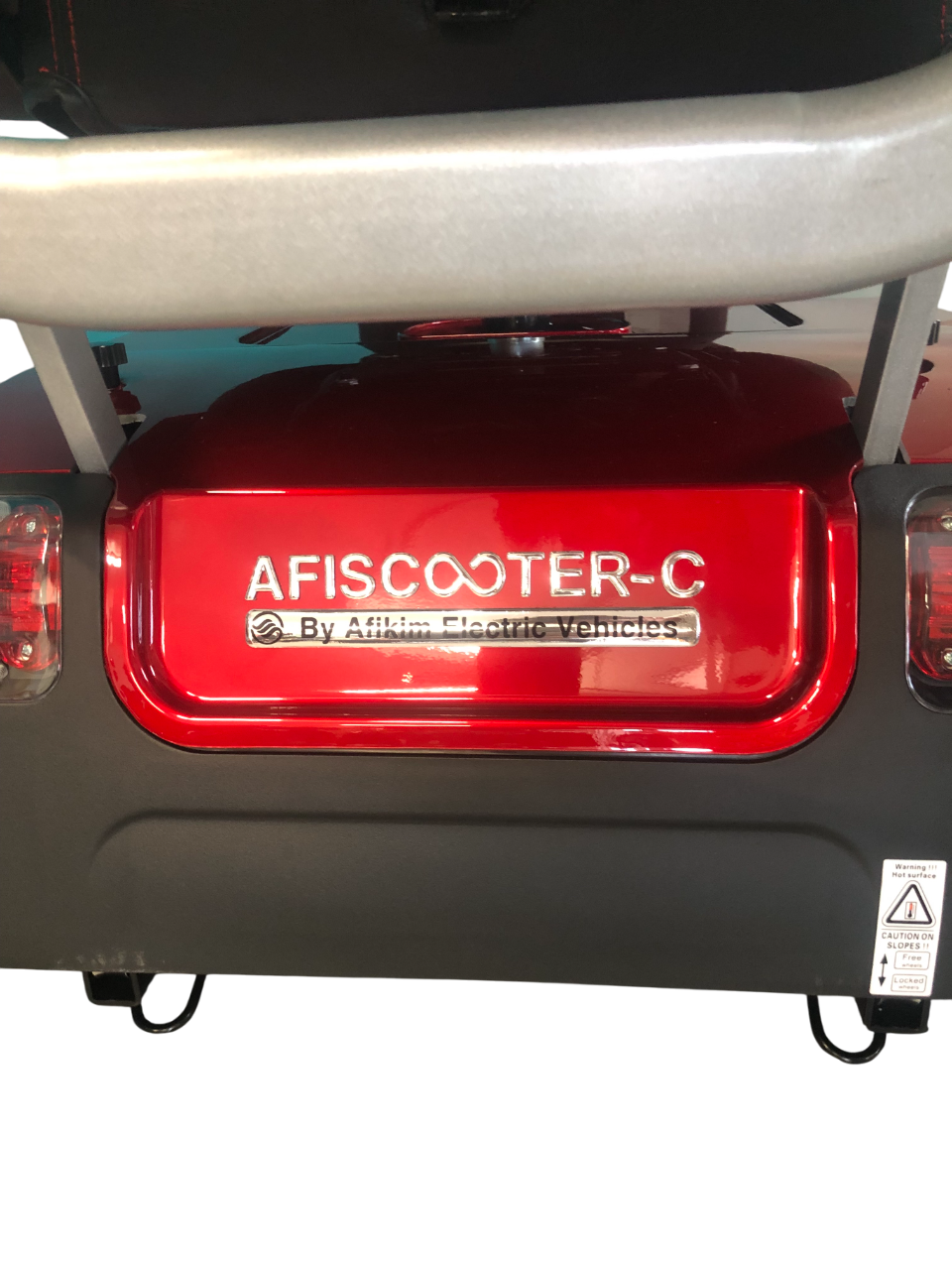 AFIKIM™ | Afiscooter C4 - Hard Top Canopy - 4Wheel - Colour Red - Outdoor Mobility Scooter