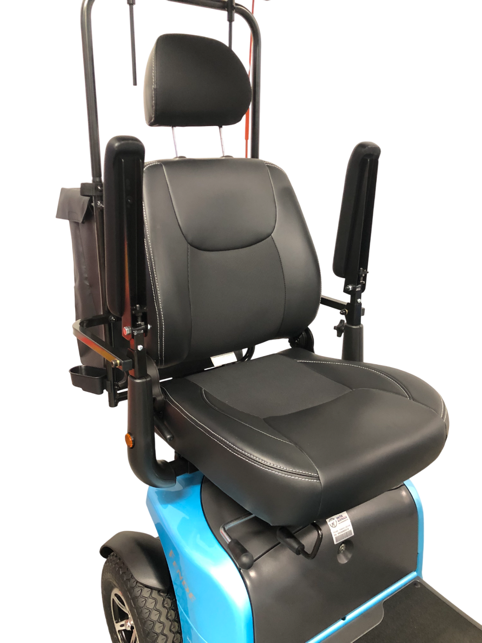 Merits™ | FENDE + With Sun Canopy Top w/ Rear Bag & Cane Holder - 4Wheel - Colour Kite Blue - Outdoor Mobility Scooter