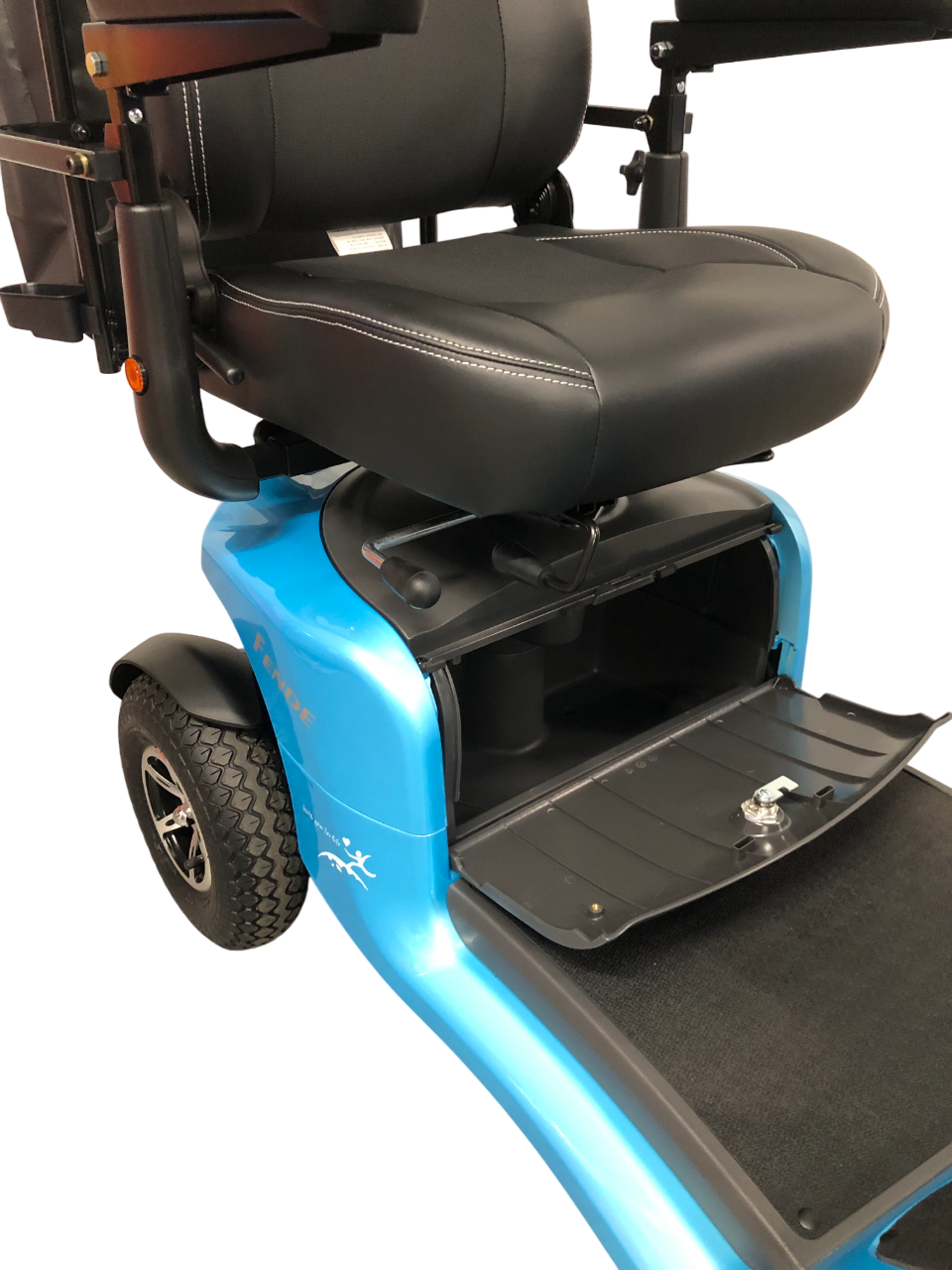 Merits™ | FENDE + With Sun Canopy Top w/ Rear Bag & Cane Holder - 4Wheel - Colour Kite Blue - Outdoor Mobility Scooter