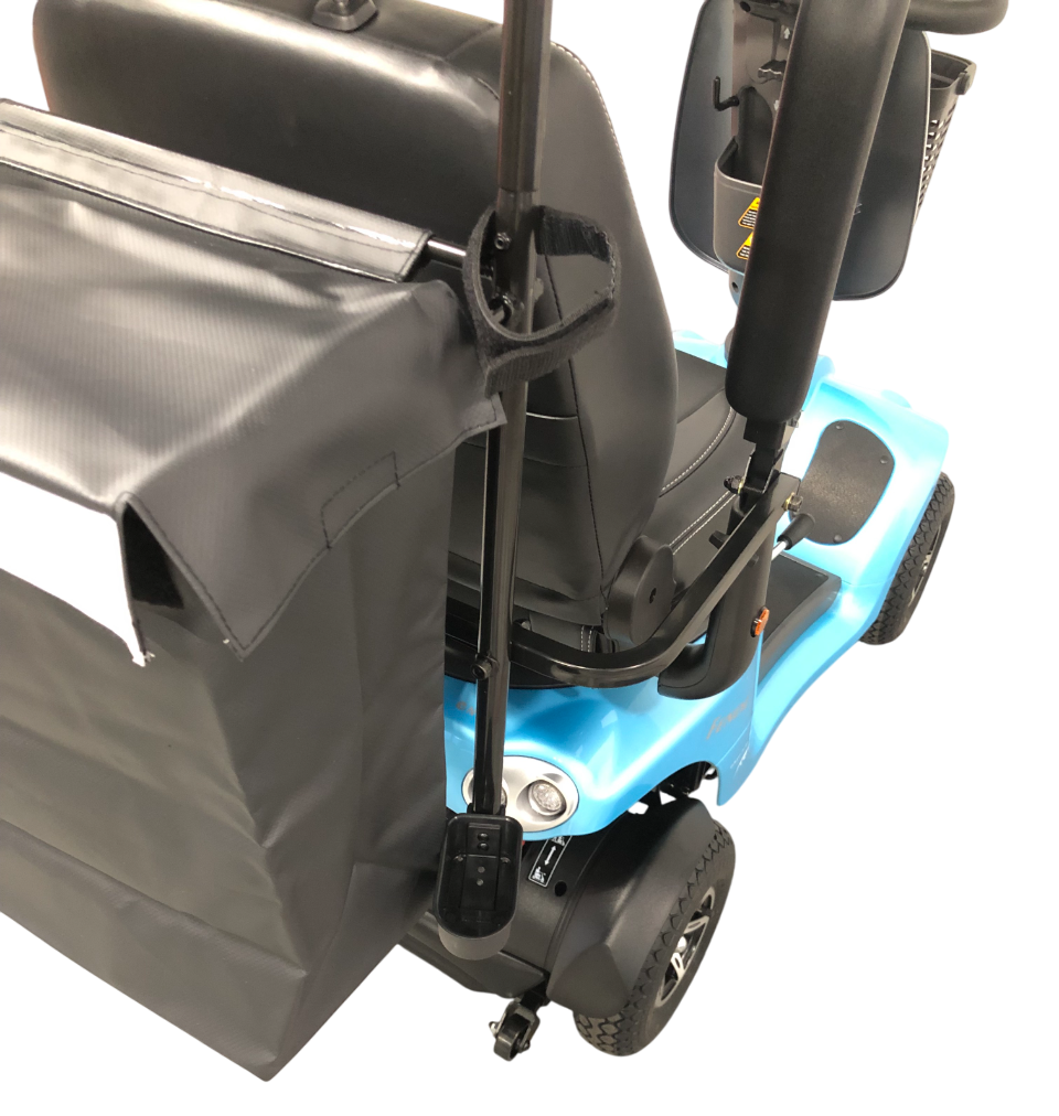 Merits™ | FENDE + With Sun Canopy Top w/ Rear Bag & Cane Holder - 4Wheel - Colour Kite Blue - Outdoor Mobility Scooter