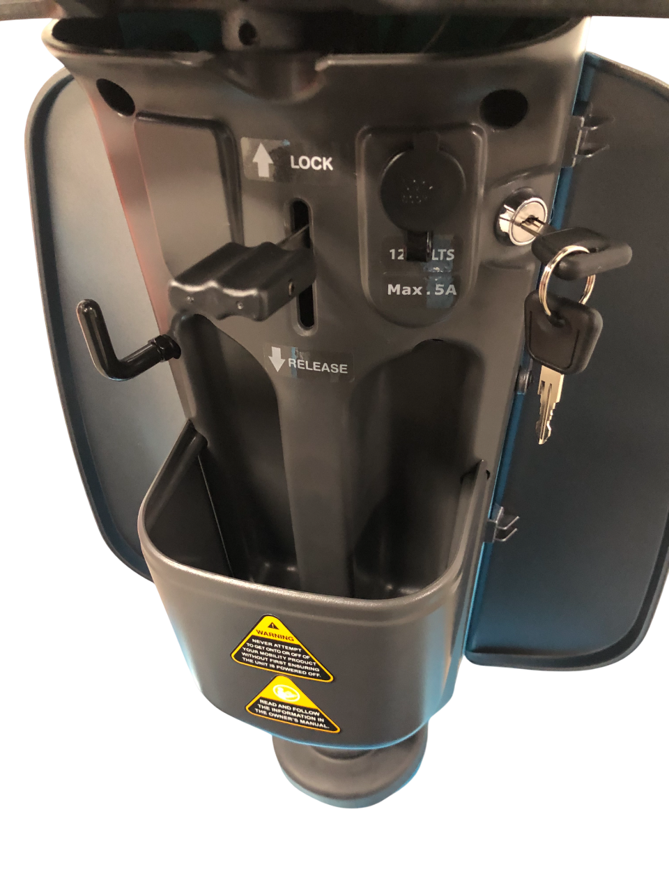 Merits™ | FENDE + With Sun Canopy Top w/ Rear Bag & Cane Holder - 4Wheel - Colour Kite Blue - Outdoor Mobility Scooter