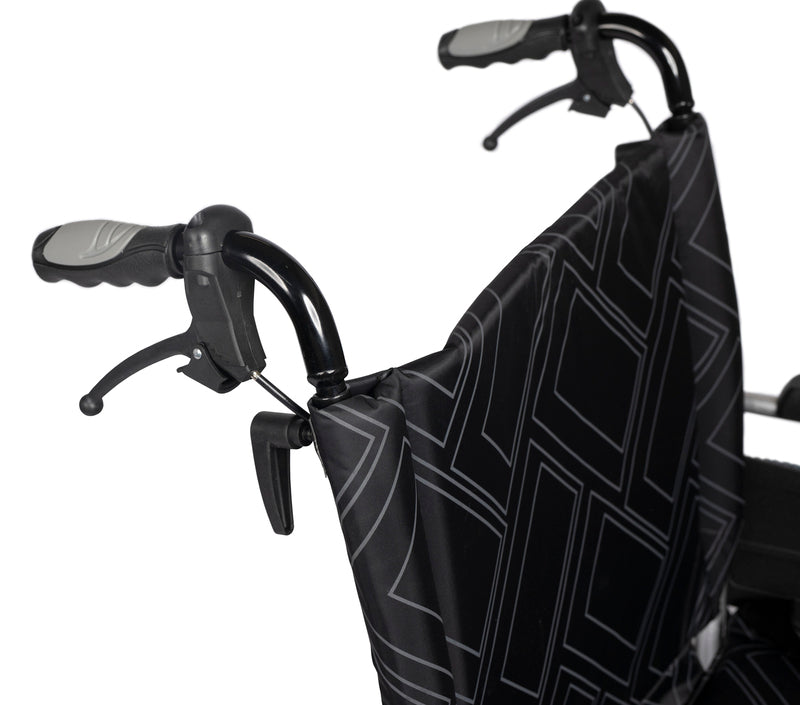 61cm Bariatric Wheelchair - SILVER / BLACK |  Steel Frame- Quick Release Wheels - Attendant Brakes