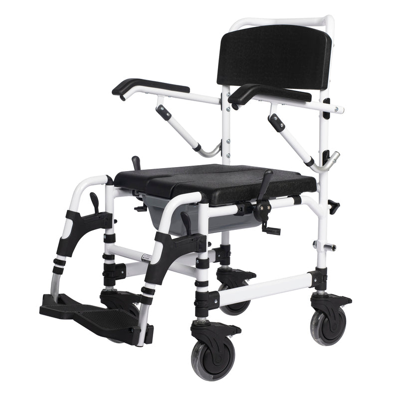 Standard Attendant / Self Propelled Commode Chair | Heavy Duty Self-Propelled Commode Chair