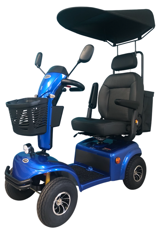 SHOPRIDER™ | ALLROUNDER - XTRAS Sun Canopy Deluxe  - 4Wheel - Colour Blue - Outdoor Mobility Scooter