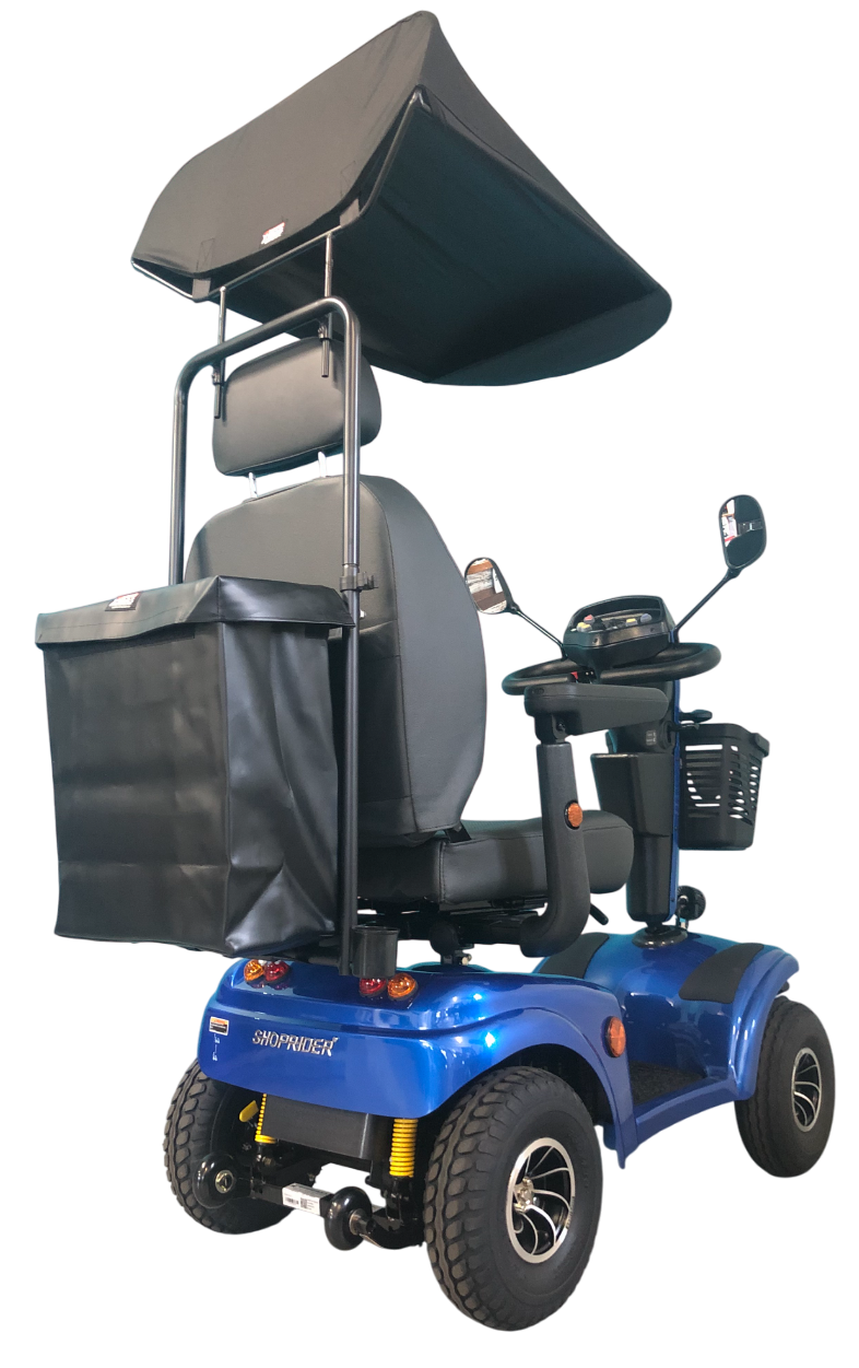 SHOPRIDER™ | ALLROUNDER - XTRAS Sun Canopy Deluxe  - 4Wheel - Colour Blue - Outdoor Mobility Scooter