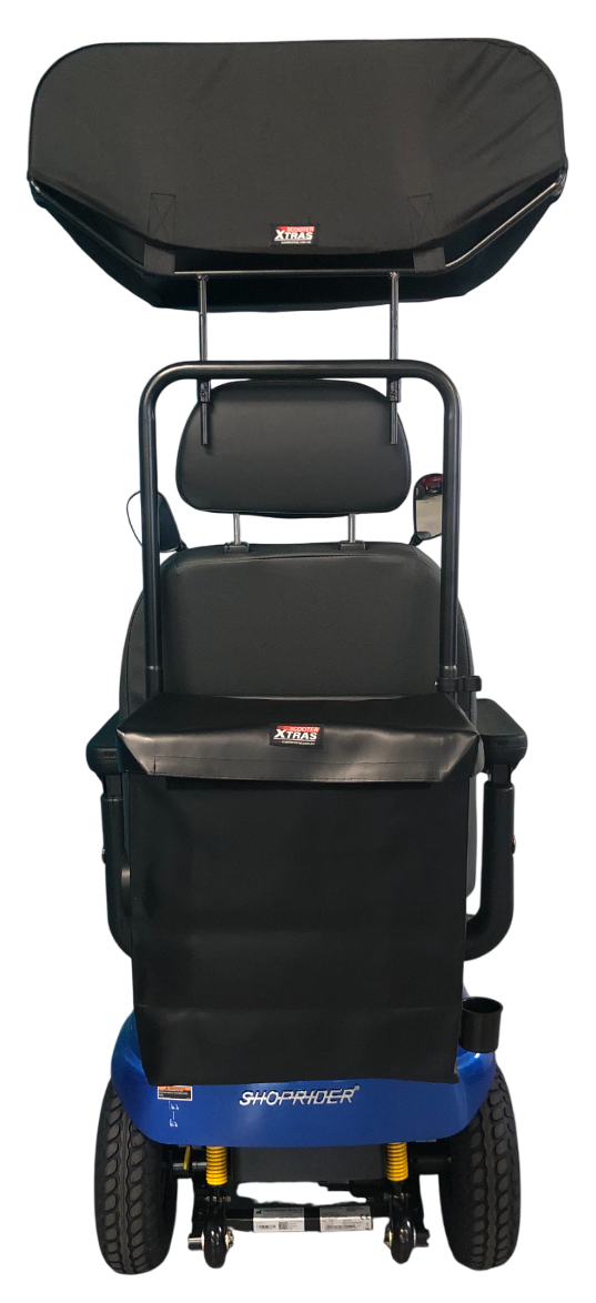 SHOPRIDER™ | ALLROUNDER - XTRAS Sun Canopy Deluxe  - 4Wheel - Colour Blue - Outdoor Mobility Scooter