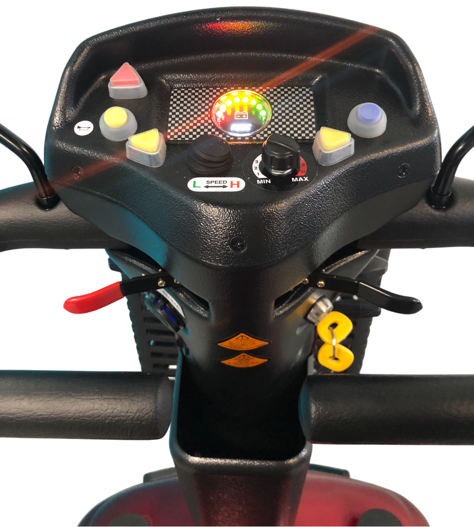 SHOPRIDER™ | ALLROUNDER - XTRAS Sun Canopy Deluxe  - 4Wheel - Colour Red - Outdoor Mobility Scooter