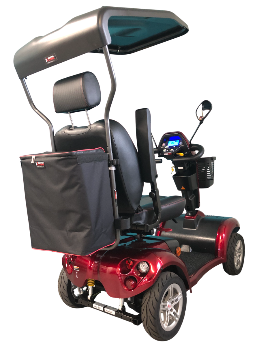 SHOPRIDER™ | ROCKY 8 - XTRAS Hard Top Sun Canopy - 4Wheel - Colour Red - Outdoor Mobility Scooter