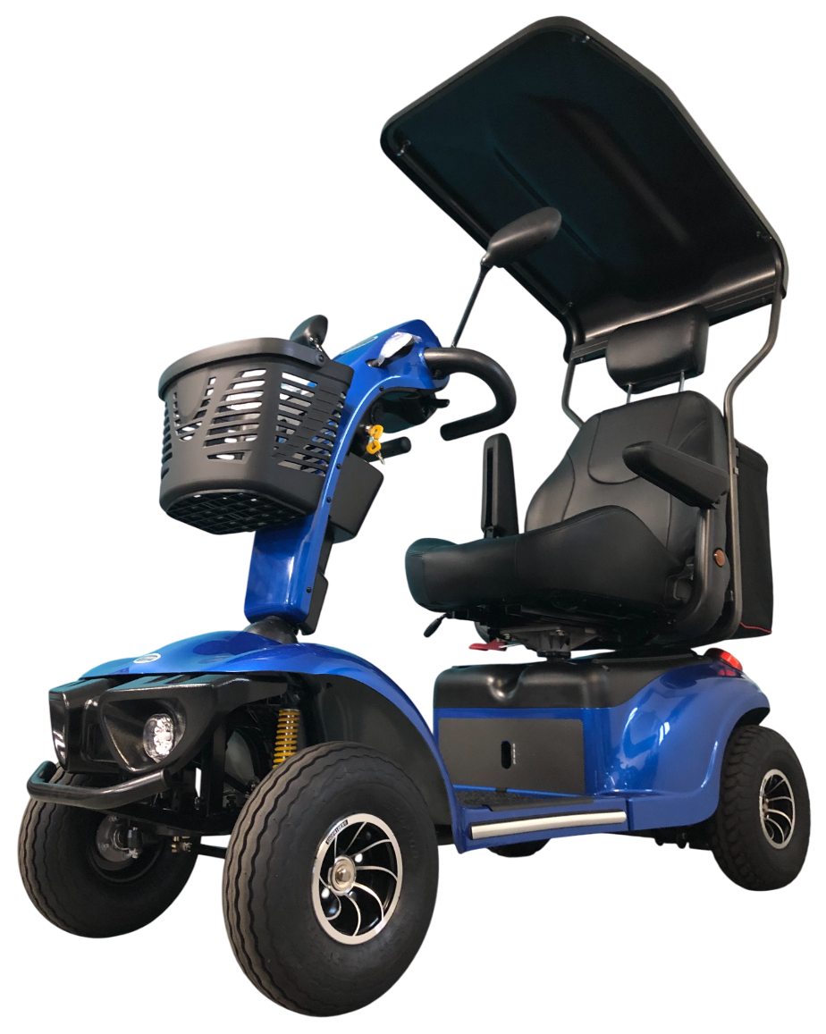 SHOPRIDER™ | ROCKY 4 - XTRAS Hard Top Sun Canopy - 4Wheel - Colour Blue - Outdoor Mobility Scooter