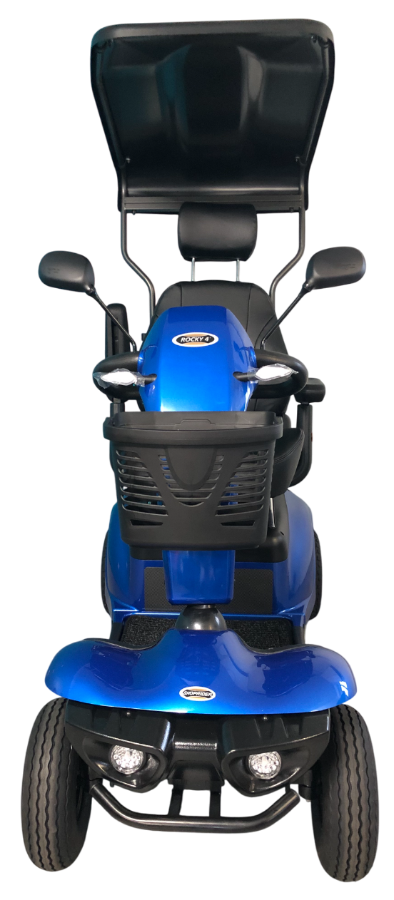 SHOPRIDER™ | ROCKY 4 - XTRAS Hard Top Sun Canopy - 4Wheel - Colour Blue - Outdoor Mobility Scooter