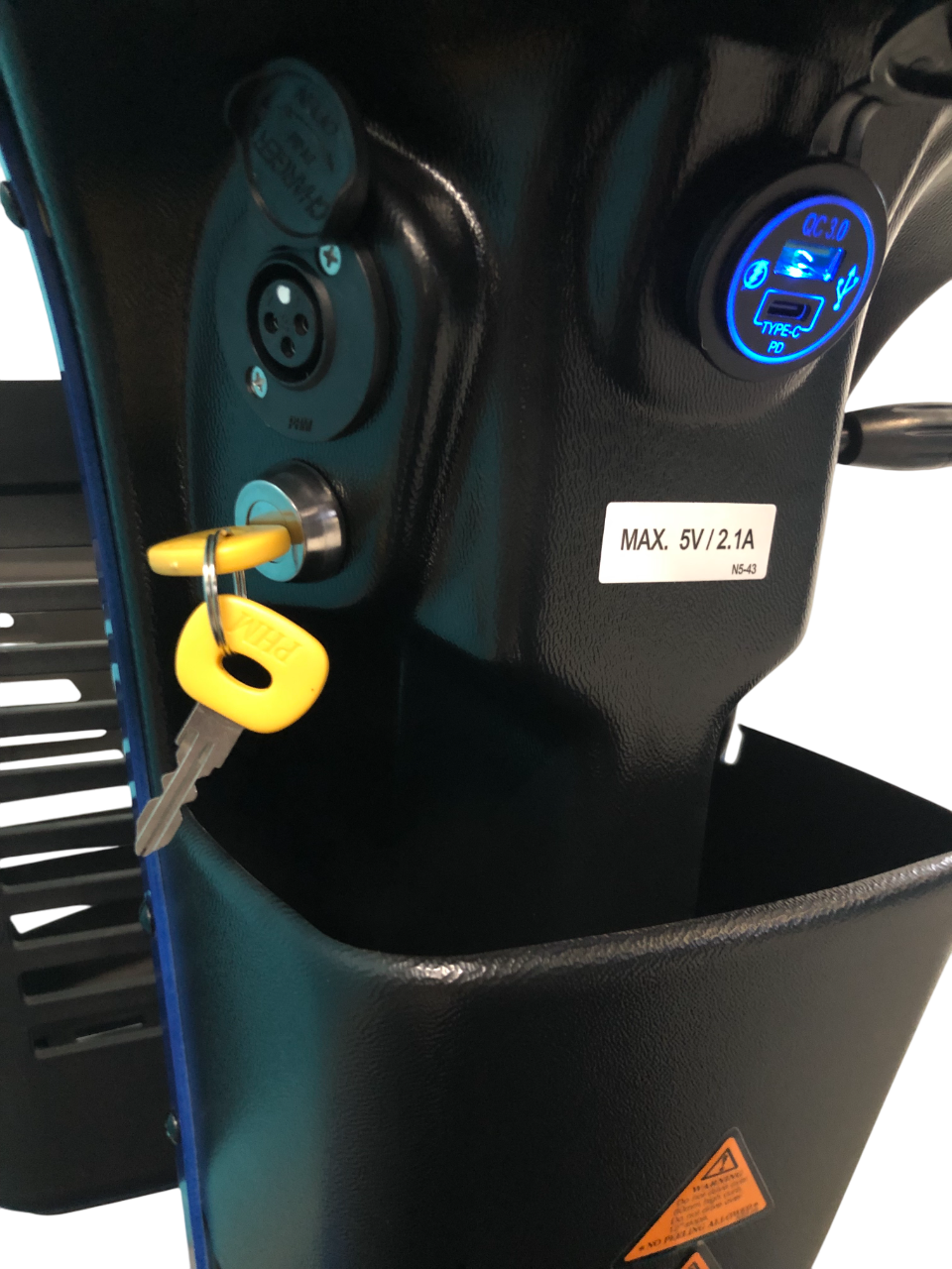 SHOPRIDER™ | ROCKY 4 - XTRAS Hard Top Sun Canopy - 4Wheel - Colour Blue - Outdoor Mobility Scooter