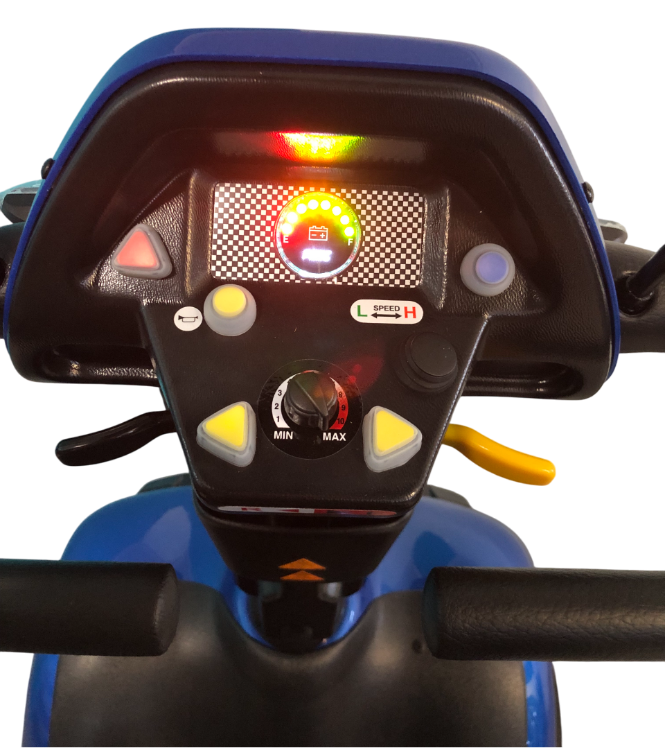 SHOPRIDER™ | ROCKY 4 - XTRAS Hard Top Sun Canopy - 4Wheel - Colour Blue - Outdoor Mobility Scooter