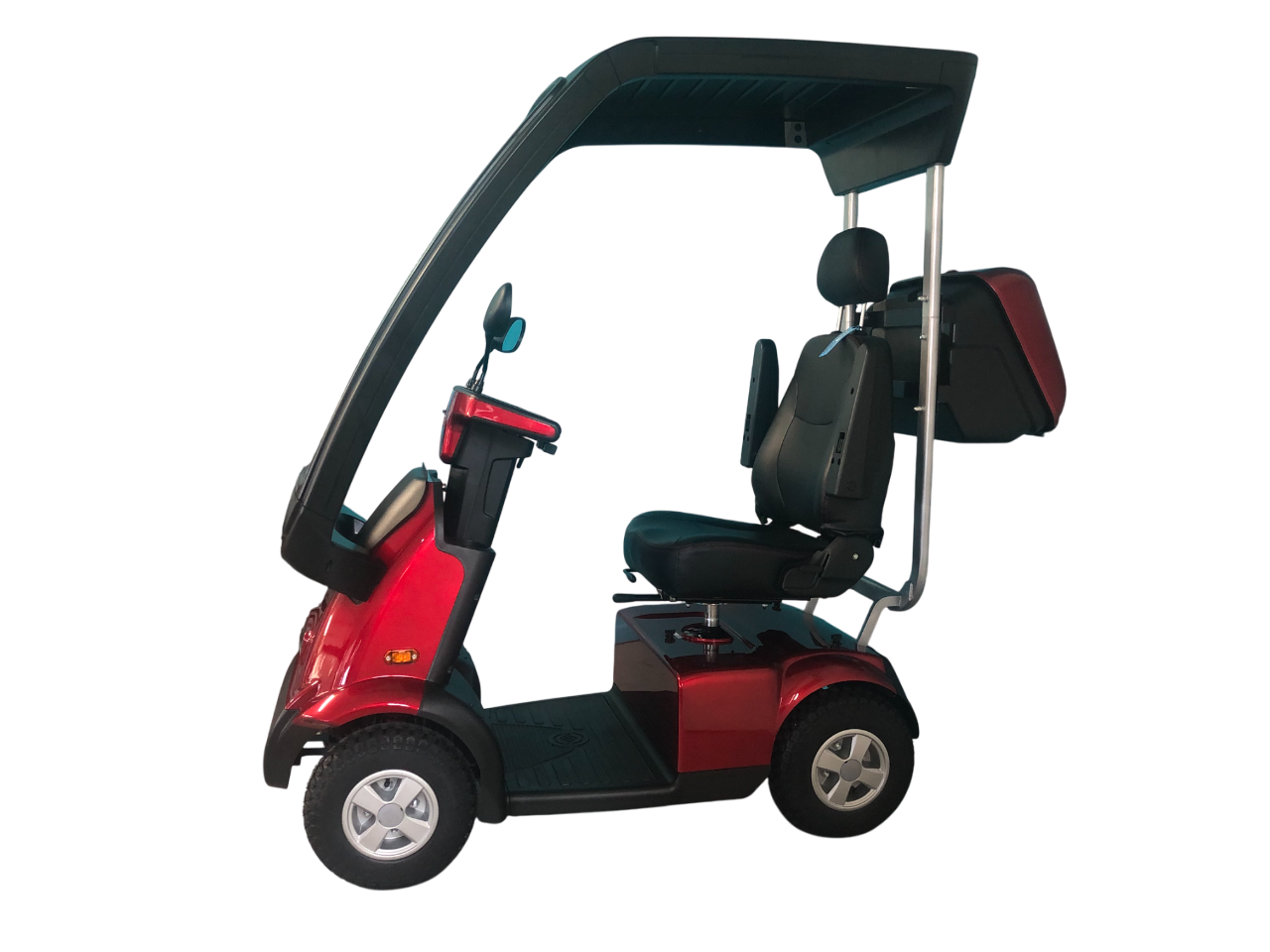 AFIKIM™ | Afiscooter C4 - Hard Top Canopy - 4Wheel - Colour Red - Outdoor Mobility Scooter