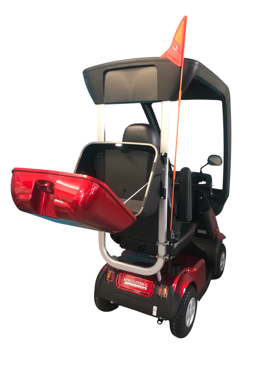 AFIKIM™ | Afiscooter C4 - Hard Top Canopy - 4Wheel - Colour Red - Outdoor Mobility Scooter