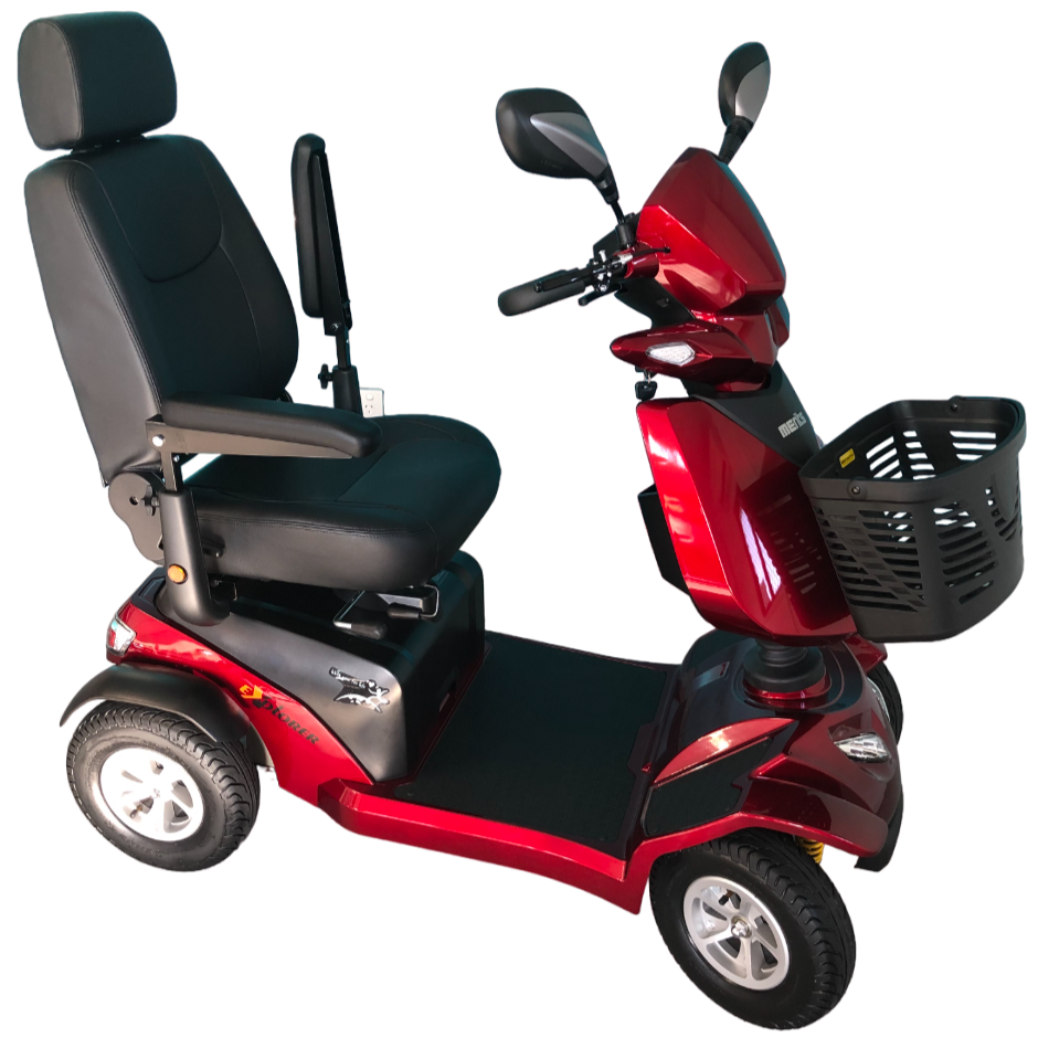 Merits™ | Explorer - 4Wheel - Colour Bright Red - Outdoor Mobility Scooter