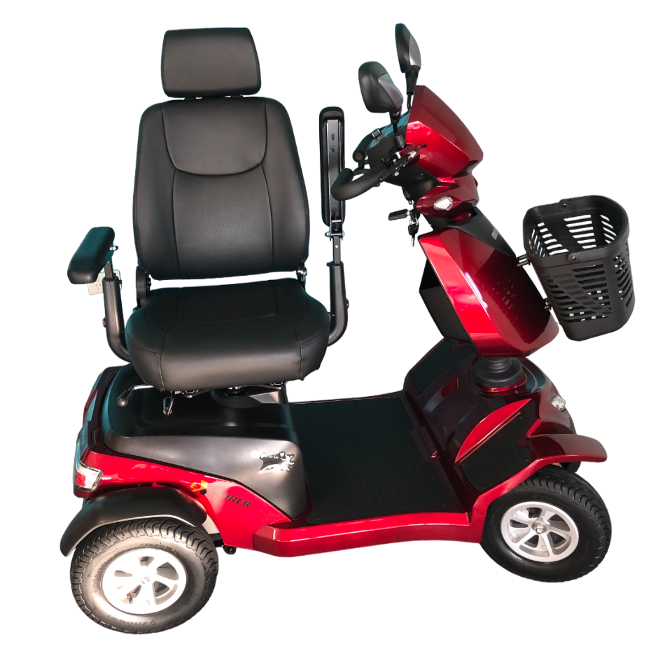 Merits™ | Explorer - 4Wheel - Colour Bright Red - Outdoor Mobility Scooter