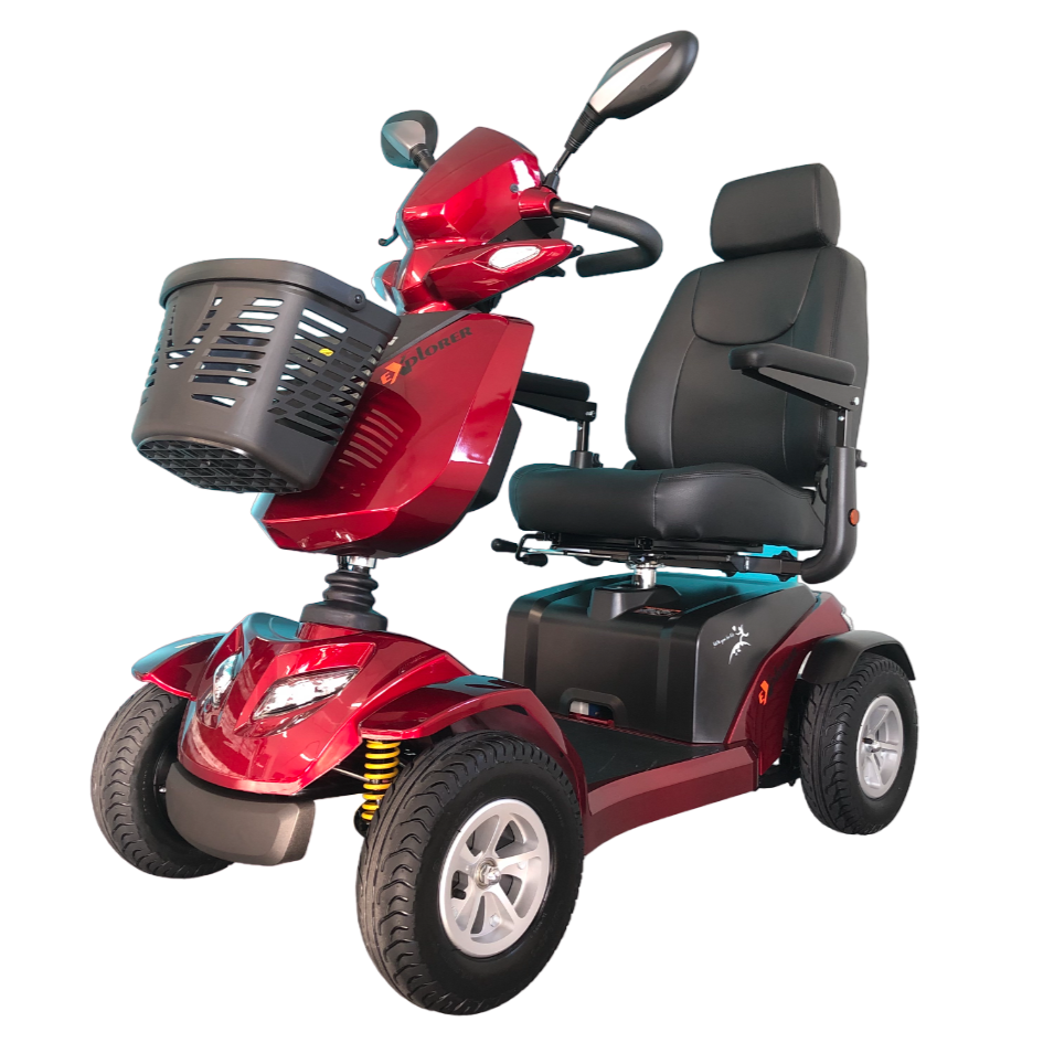 Merits™ | Explorer - 4Wheel - Colour Bright Red - Outdoor Mobility Scooter