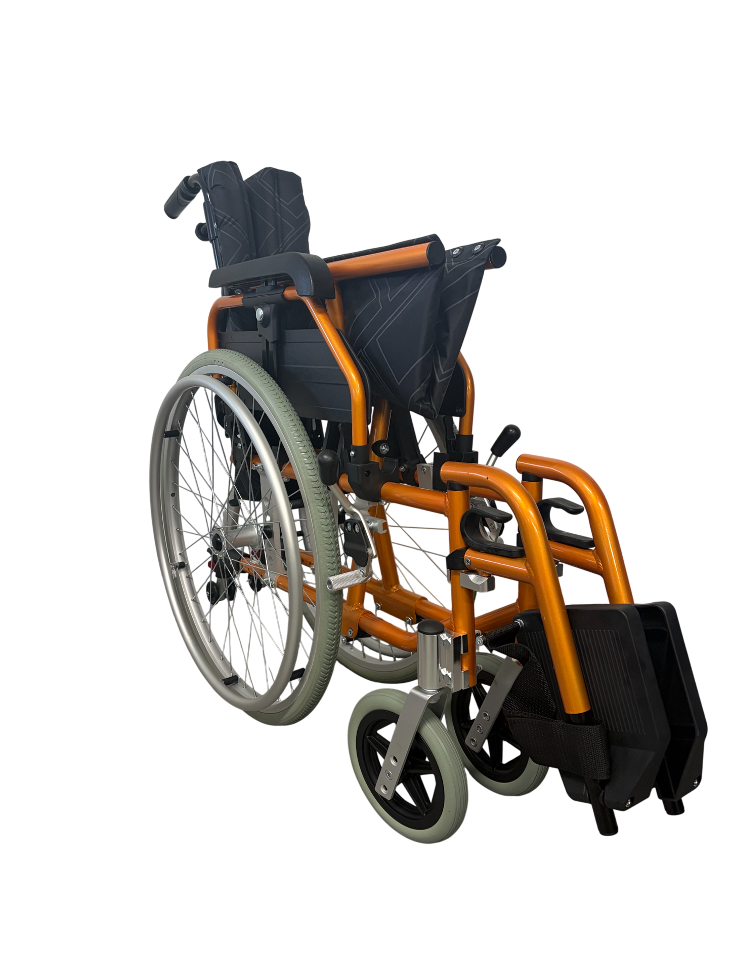46cm Wheelchair - GOLD|  Removable Arm Rest - Quick Release Wheels - Swing Away Foot Rest