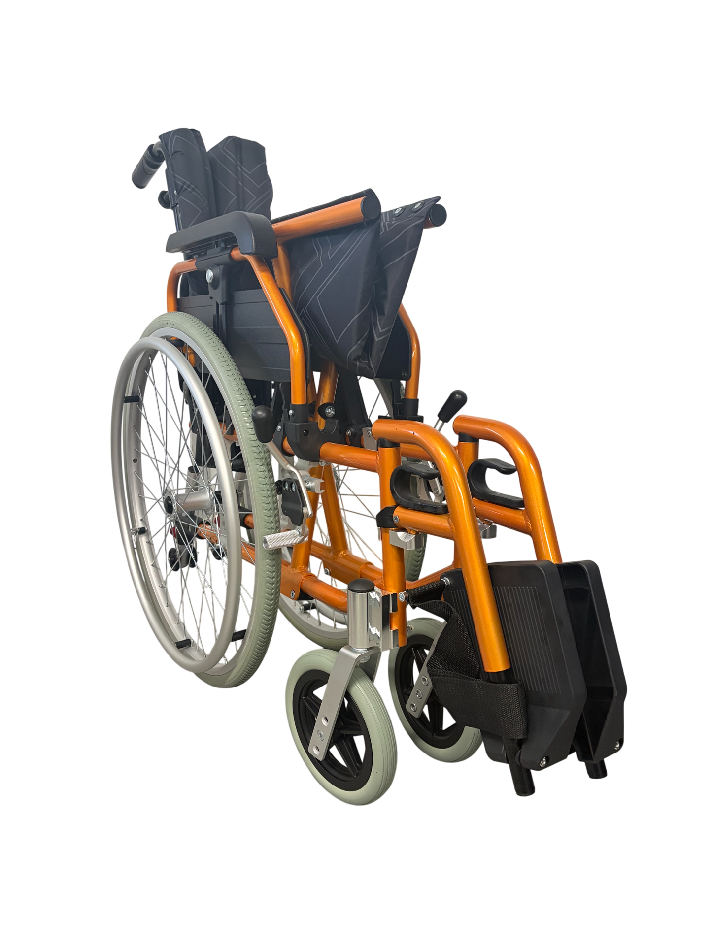 46cm Wheelchair - GOLD|  Removable Arm Rest - Quick Release Wheels - Swing Away Foot Rest