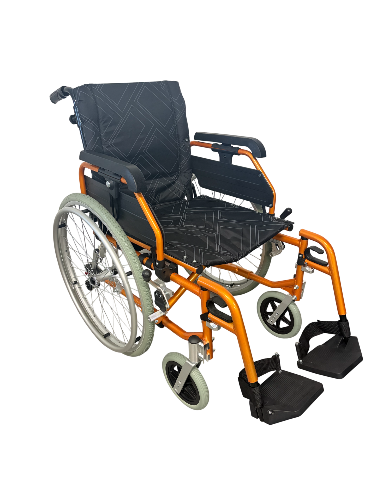 46cm Wheelchair - GOLD|  Removable Arm Rest - Quick Release Wheels - Swing Away Foot Rest