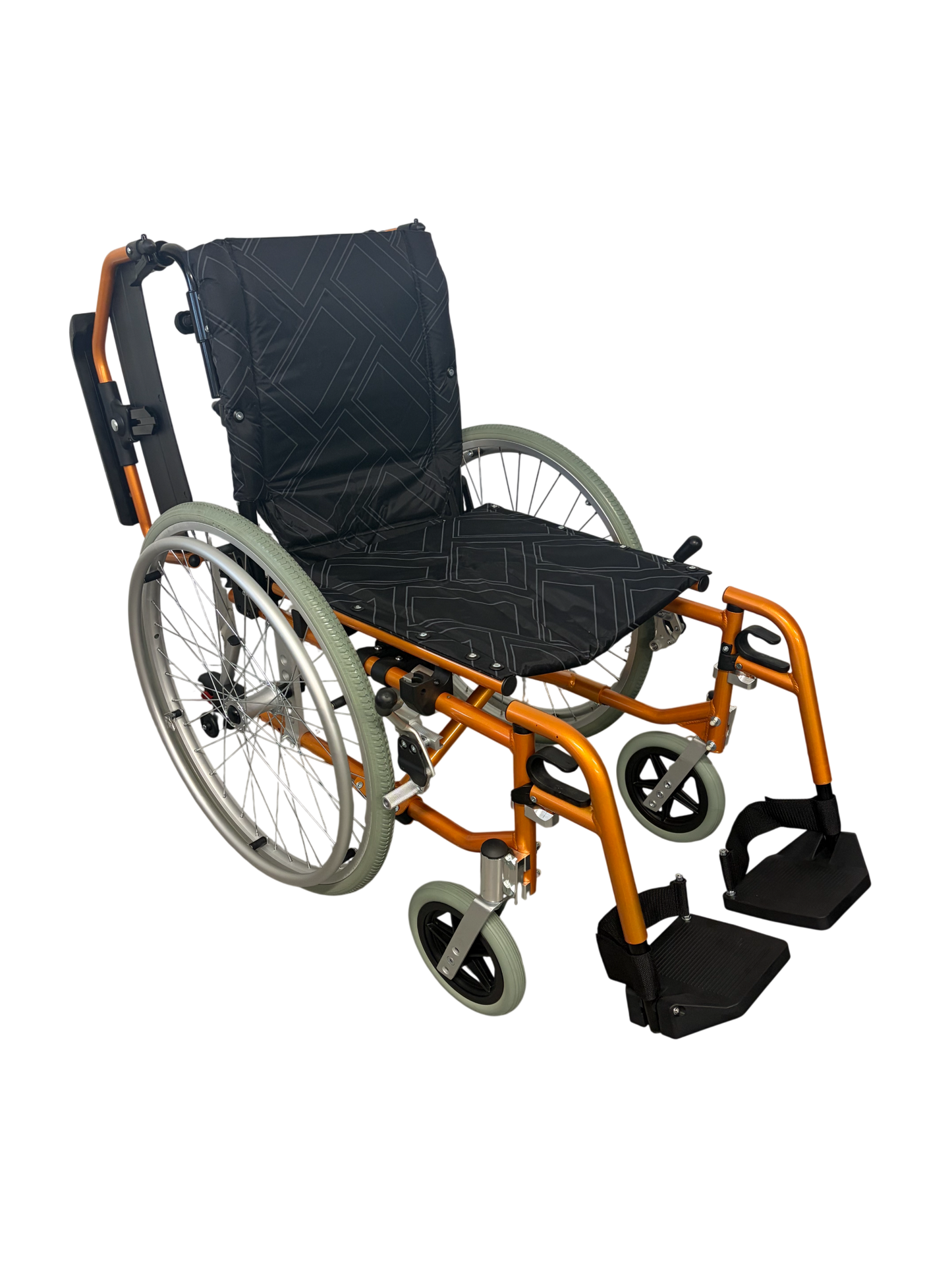 46cm Wheelchair - GOLD|  Removable Arm Rest - Quick Release Wheels - Swing Away Foot Rest