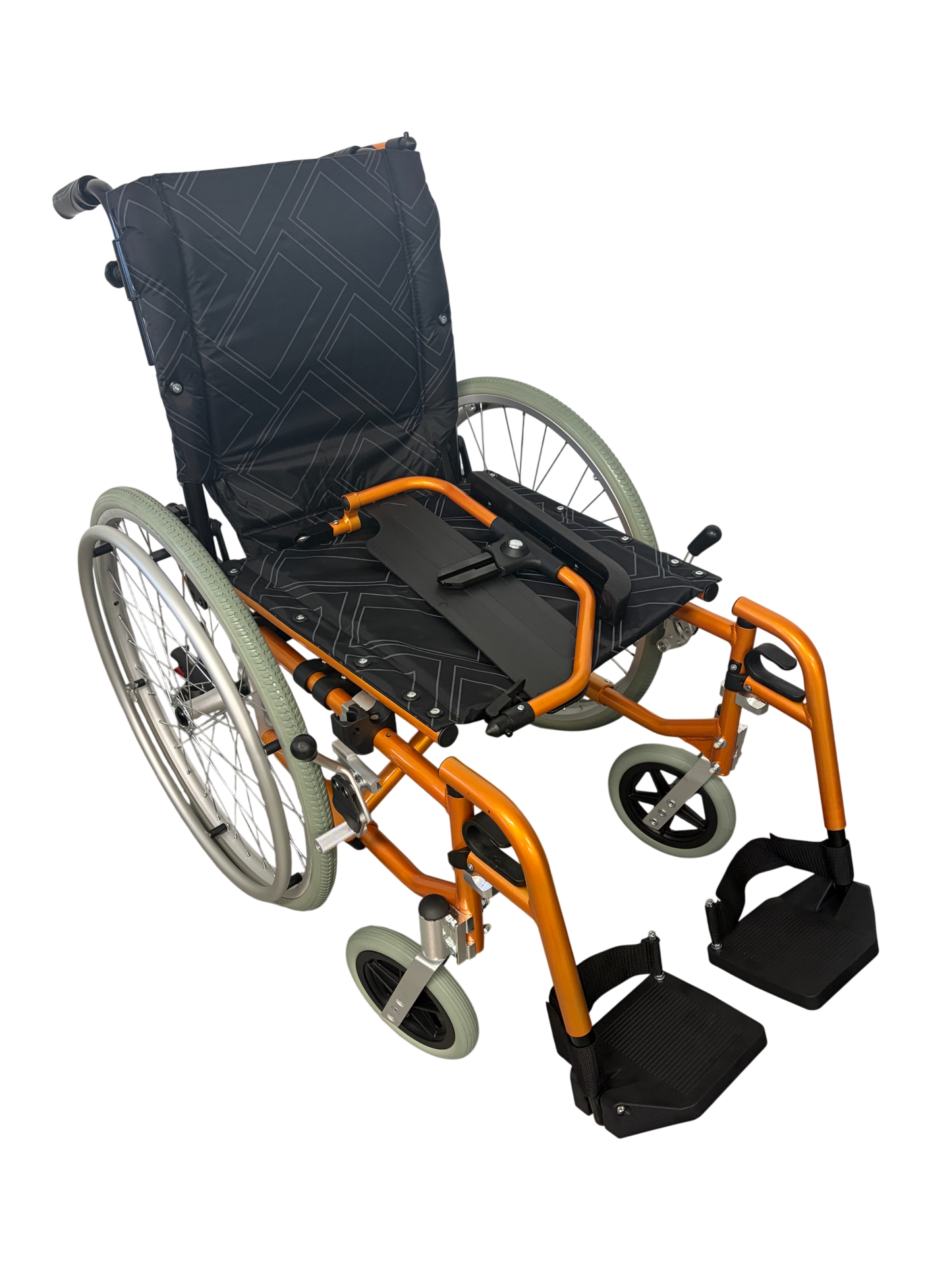 46cm Wheelchair - GOLD|  Removable Arm Rest - Quick Release Wheels - Swing Away Foot Rest