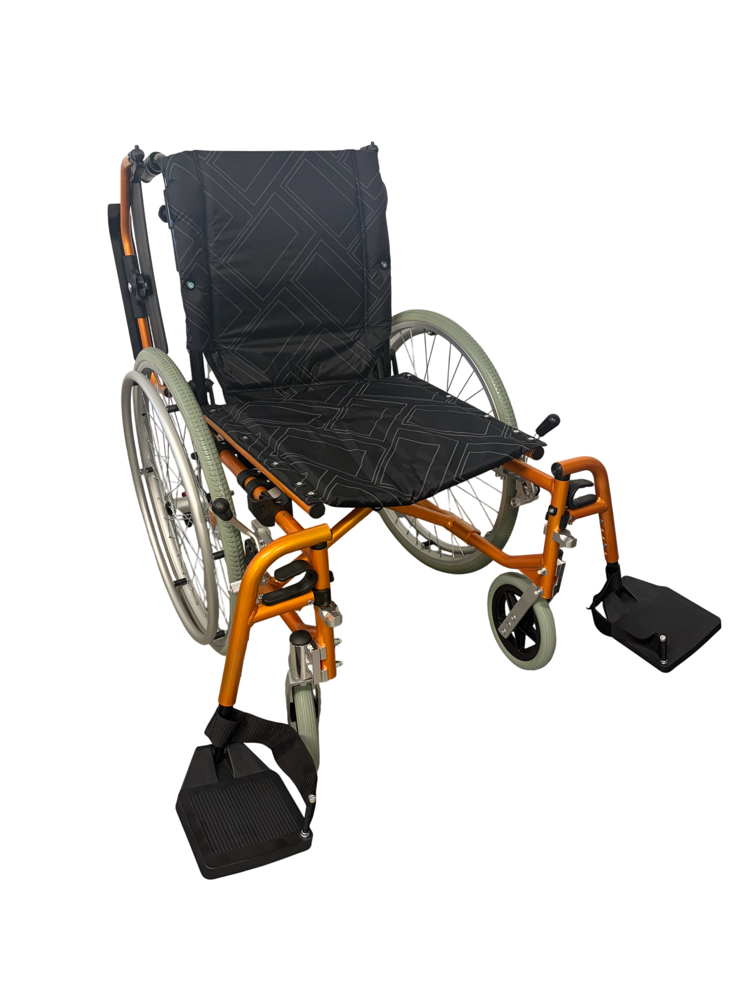 46cm Wheelchair - GOLD|  Removable Arm Rest - Quick Release Wheels - Swing Away Foot Rest