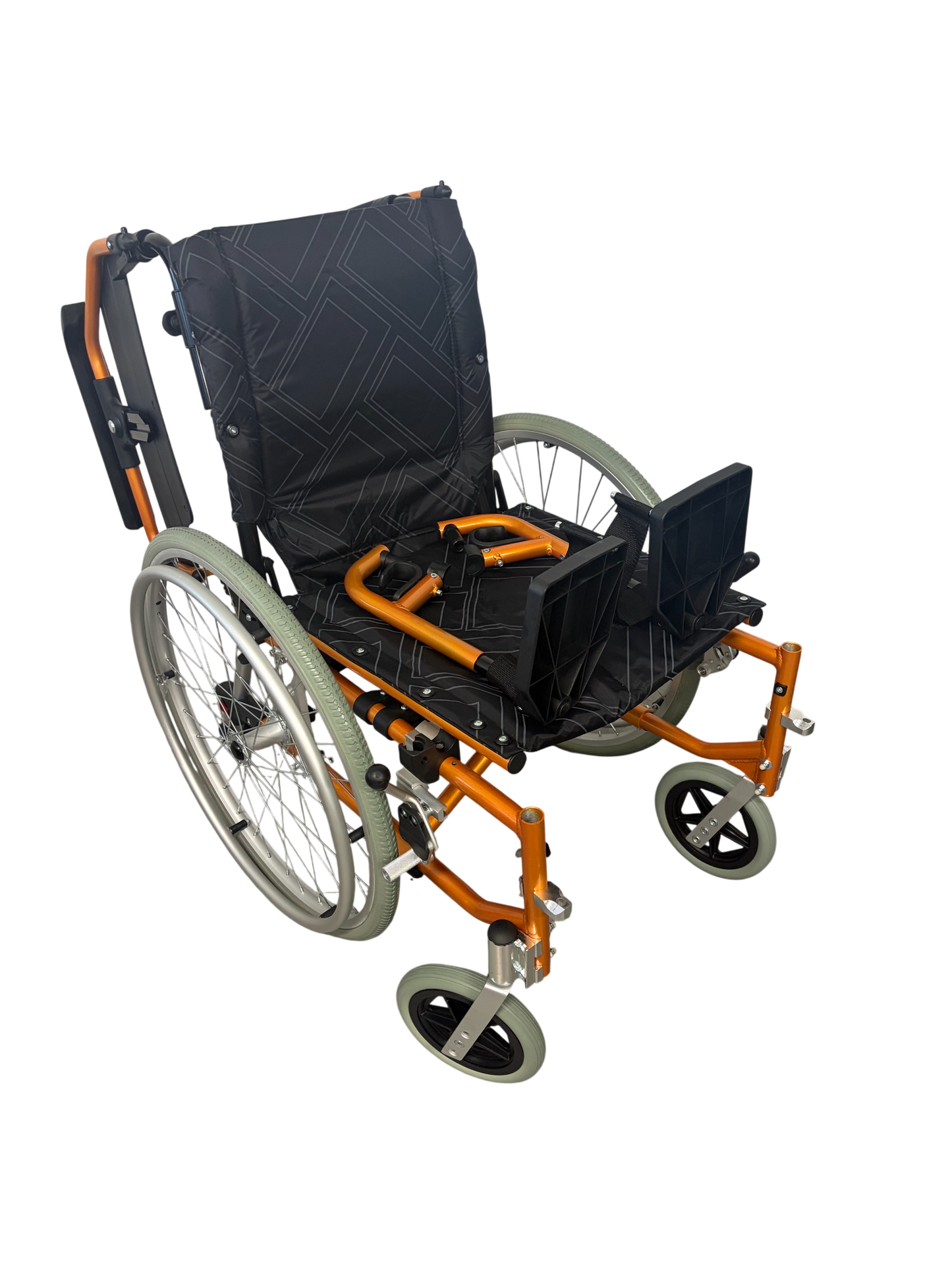 46cm Wheelchair - GOLD|  Removable Arm Rest - Quick Release Wheels - Swing Away Foot Rest